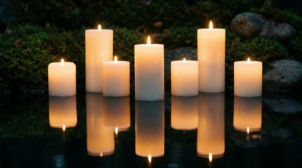 Soft memorial candles