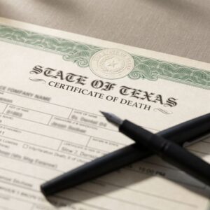 Texas death certificate